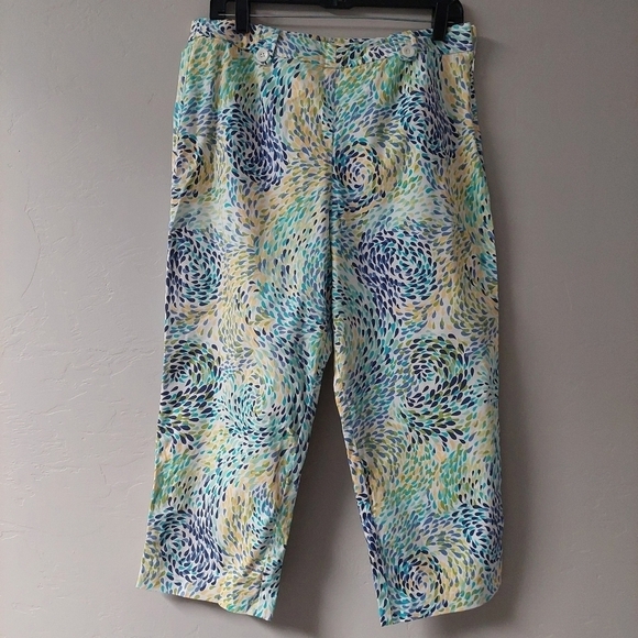 Talbots Multi Color Capri Pants Women's Size 16 P - Picture 1 of 6
